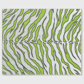 Gele groene en witte tijgerstrepen — dierlijke afd cadeaupapier (Vlak)