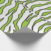 Gele groene en witte tijgerstrepen — dierlijke afd cadeaupapier (Hoek)