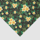 Gele groene Floral botanische ontkleurde kraft Tissuepapier (Detail)