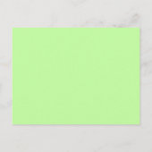 Gele groene florale bridesmaïde uitnodiging briefkaart (Achterkant)