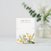 Gele groene goudvlek Ketting houder Visitekaartje (Staand voorkant)