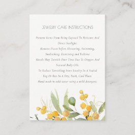 Gele groene goudvlek olierijzorg visitekaartje