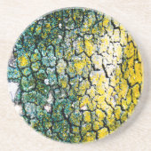Gele groene Natuur Zandsteen Onderzetter (Voorkant)