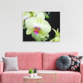 Gele groene orchidee canvas afdruk (Insitu (Woonkamer))