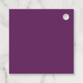 Gele, groene paarse fleur de lis veren bedankjes labels (Achterkant)