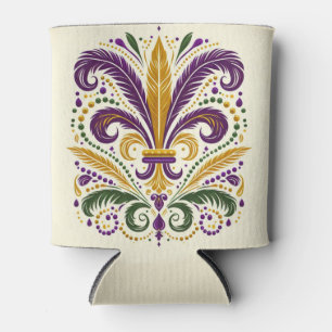 Gele, groene paarse fleur de lis veren blikjeskoeler