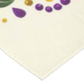 Gele, groene paarse fleur de lis veren tafelkleed (Gekanteld)