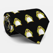 Gele groene pinguïn stropdas (Opgerold)