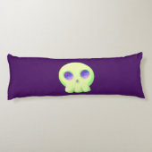 Gele groene ruimte Oogkleurige schedel Tekenen Lichaamskussen (Achterkant)