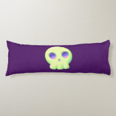 Gele groene ruimte Oogkleurige schedel Tekenen Lichaamskussen (Voorkant)