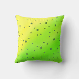 Gele groene stippen kussen