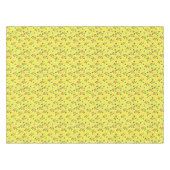 Gele groene Tulip Wildflower Blossom Tafelkleed (Voorkant (Horizontaal))