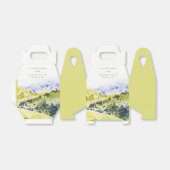 Gele groene Waterverf Landelijke Hills Wedding Bedankdoosjes (Uitgevouwen)