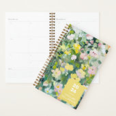 Gele Groene Weide Bloemen Gepersonaliseerde Naam Planner (Display)