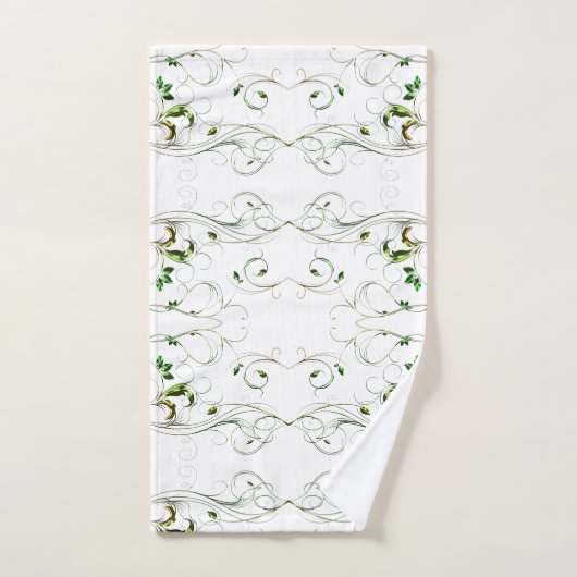 Gele groene wijnstokken bad handdoek (Handdoek)