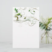 Gele groene wijnstokken briefpapier (Staand voorkant)