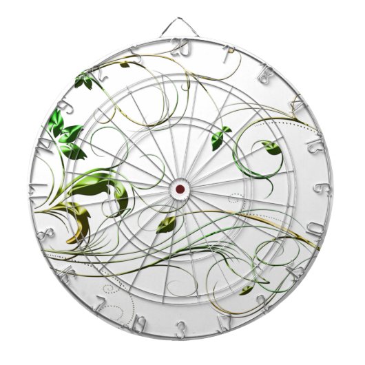 Gele groene wijnstokken dartbord (Voorkant)
