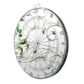 Gele groene wijnstokken dartbord (Voorkant Rechts)