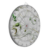 Gele groene wijnstokken dartbord (Voorkant Links)