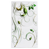 Gele groene wijnstokken klein cadeauzakje (Achterkant)