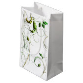 Gele groene wijnstokken klein cadeauzakje (Achterkant Gekanteld)