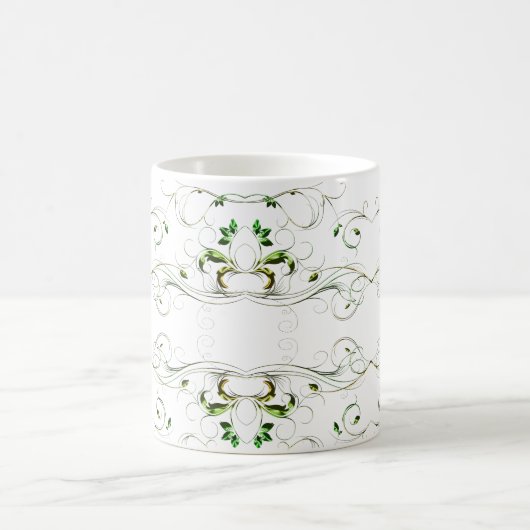 Gele groene wijnstokken koffiemok (Center)