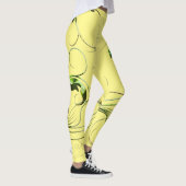 Gele groene wijnstokken leggings (Rechts)