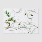 Gele groene wijnstokken tissuepapier (Voorkant)