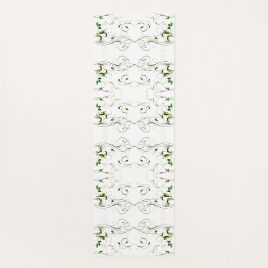 Gele groene wijnstokken yogamat (Achterkant)