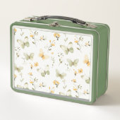 Gele Groene Witte Vlinders Bloemen (Voorkant)