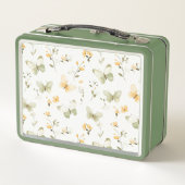Gele Groene Witte Vlinders Bloemen (Achterkant)