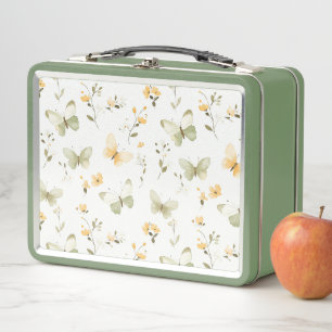 Gele Groene Witte Vlinders Bloemen