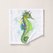 Gele groene zeebaars bad handdoek (Wasdoekje)