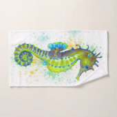 Gele groene zeebaars bad handdoek (Handdoek)