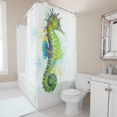 Gele groene zeebaars douchegordijn (In situ)