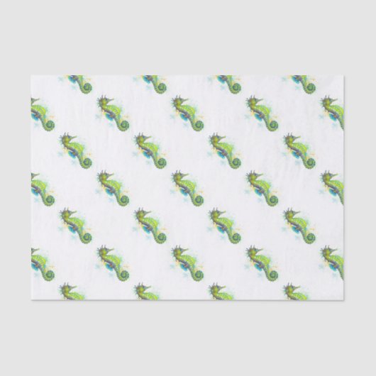 Gele groene zeebaars tissuepapier (Voorkant)