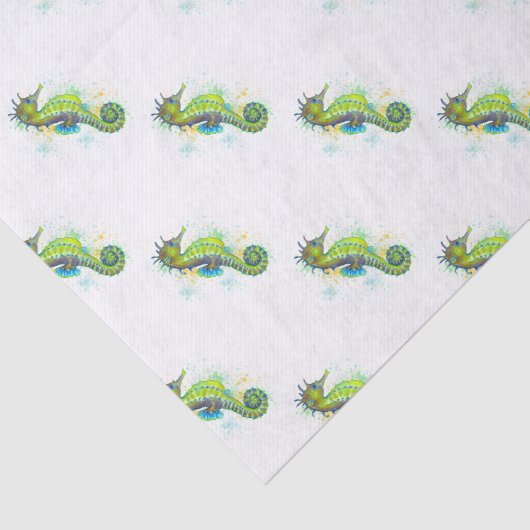 Gele groene zeebaars tissuepapier (Detail)