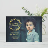 Gele Grote Eerste Heilige Communie Kaart (Staand voorkant)