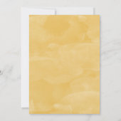 Gele grote foto in het liefdevol maken van de aank aankondiging (Achterkant)