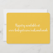 Gele Grote Kleine Schoenen Jongen Nieuwe Baby Douc Kaart (Achterkant)