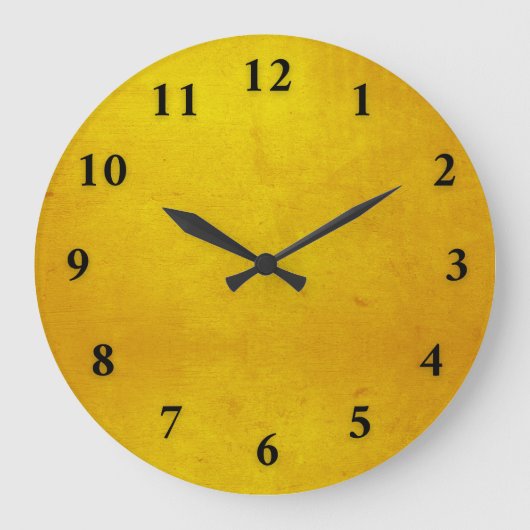 Gele grote wandklok (Voorkant)