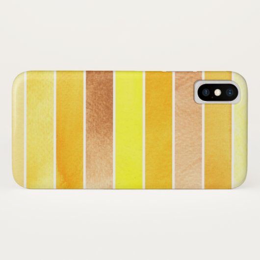 gele grote waterverf achtergrond - waterverf Case-Mate iPhone case (Achterkant (horizontaal))