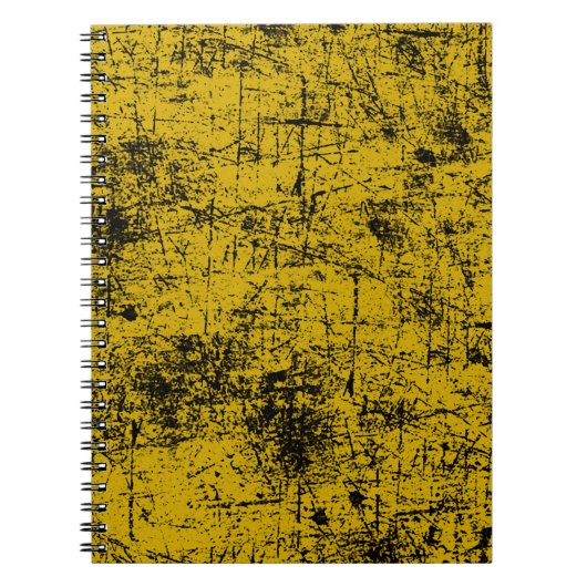 Gele grunge notitieboek (Voorkant)