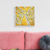 Gele Guardian Angel Art Wrapped Canvas schilderen (Insitu (Woonkamer))