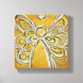 Gele Guardian Angel Art Wrapped Canvas schilderen (Voorkant)