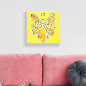 Gele Guardian Angel Art Wrapped Canvas schilderen (Insitu (Woonkamer))