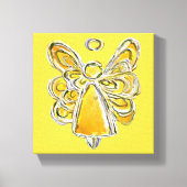 Gele Guardian Angel Art Wrapped Canvas schilderen (Voorkant)