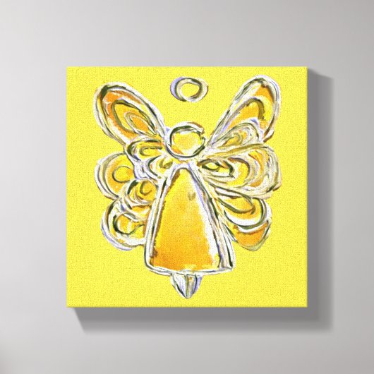Gele Guardian Angel Art Wrapped Canvas schilderen (Voorkant)