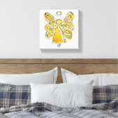 Gele Guardian Angel Art Wrapped Canvas schilderen Afdruk (Insitu (Slaapkamer))