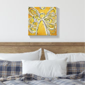 Gele Guardian Angel Art Wrapped Canvas schilderen Afdruk (Insitu (Slaapkamer))